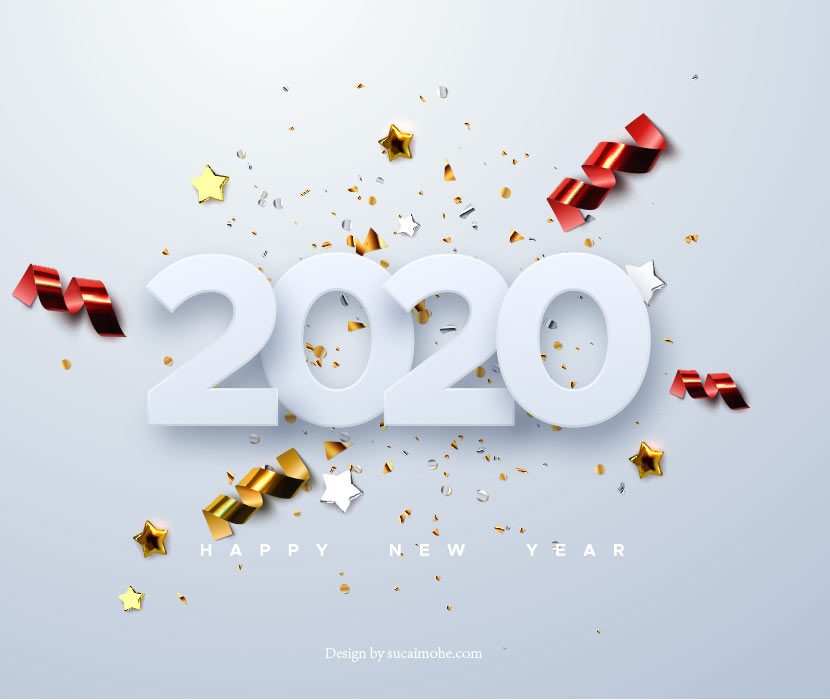 3D立体2020海报设计AI源文件下载