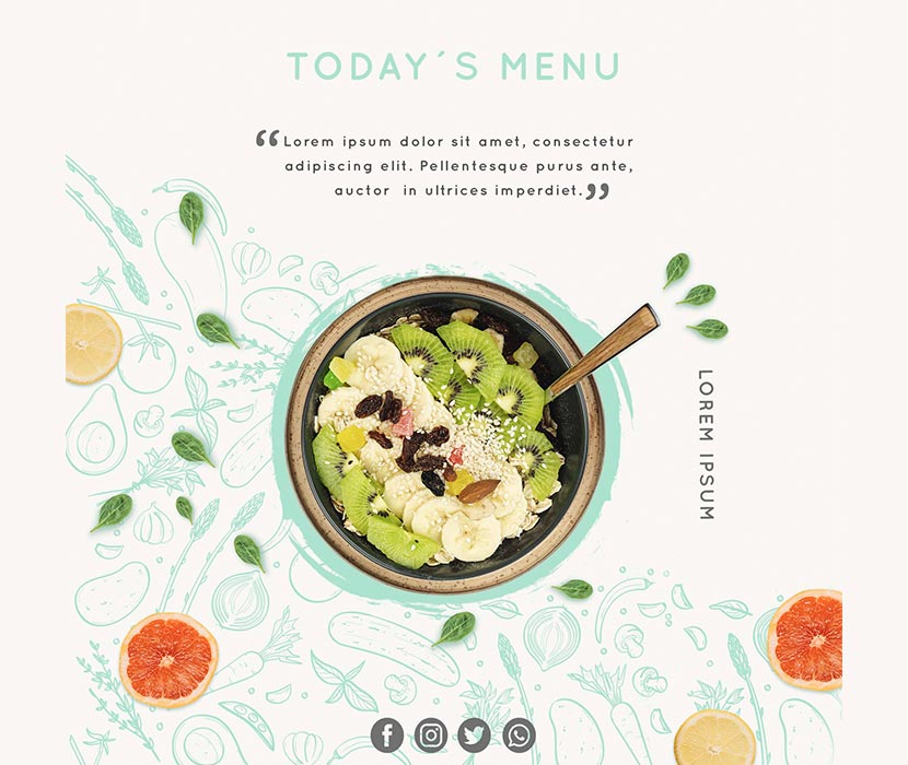 餐饮轻食产品菜单海报创意设计PSD源文件
