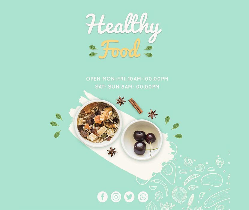 健康轻食产品宣传海报创意设计PSD源文件