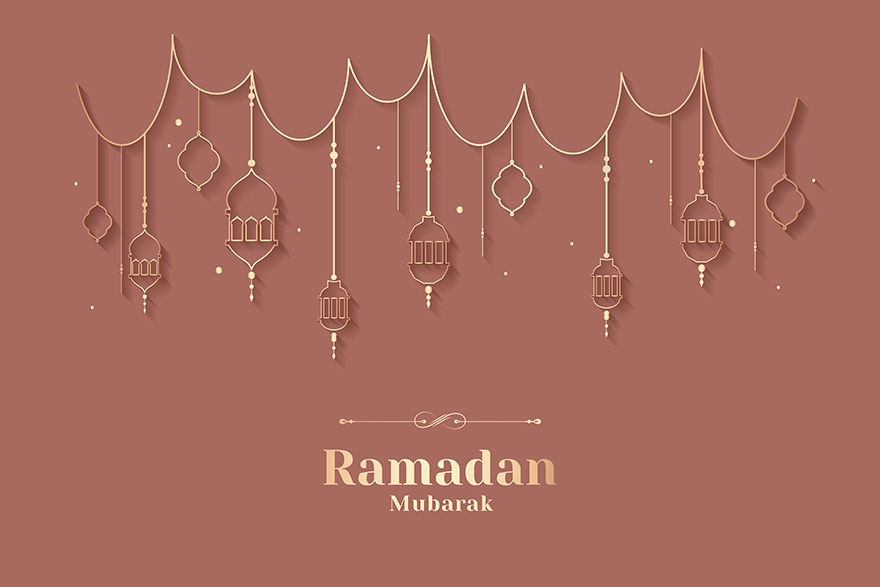 十五斋月框架卡片设计ramadan-fr<x>amed-card-design