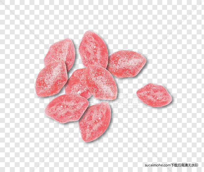 Candy_Red红色糖块免抠png元素（含PSD文件）