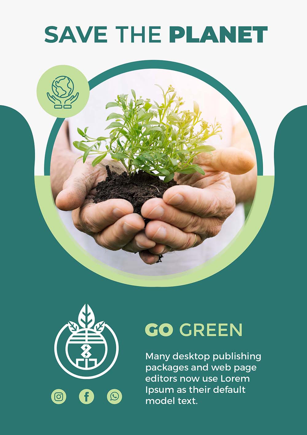 绿色环保能源宣传海报PSD源文件