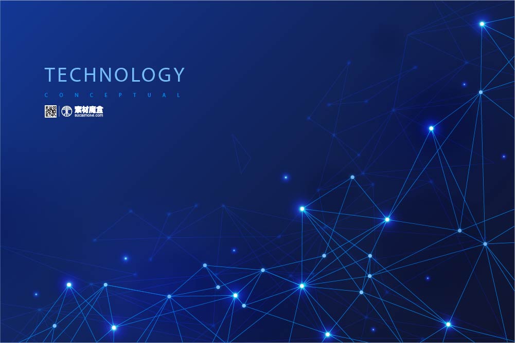 点线智能科技蓝色背景创意设计源文件abstract-te-background