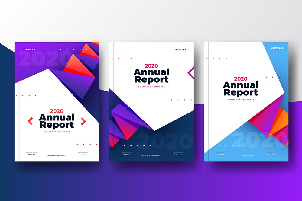 彩色时尚办公单页模板ai/eps源文件colorful-abstract-annual-report-template