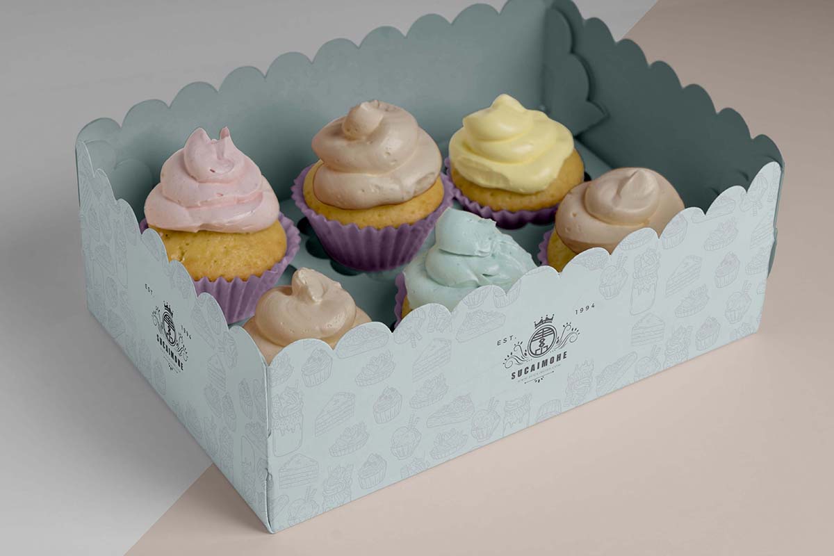 美味蛋糕包装模型Psd源文件delicious-cupcake-mockup