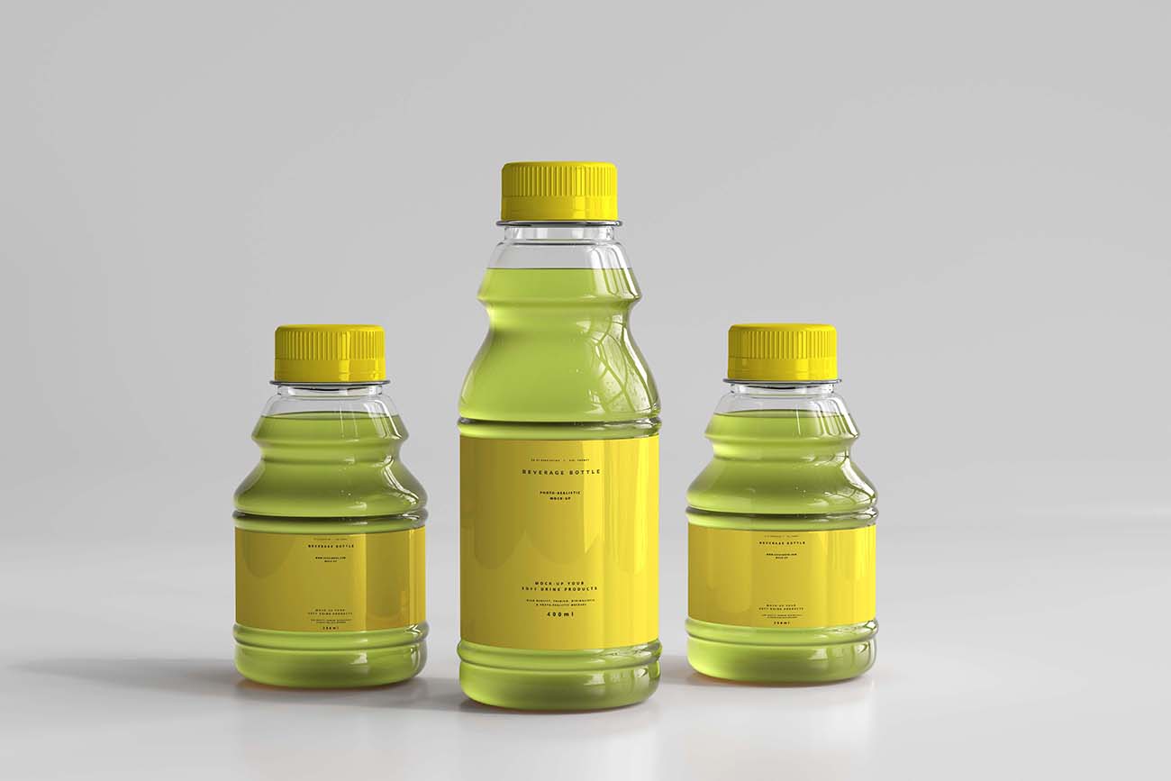 饮料瓶样机Psd源文件beverage-bottles-mockup