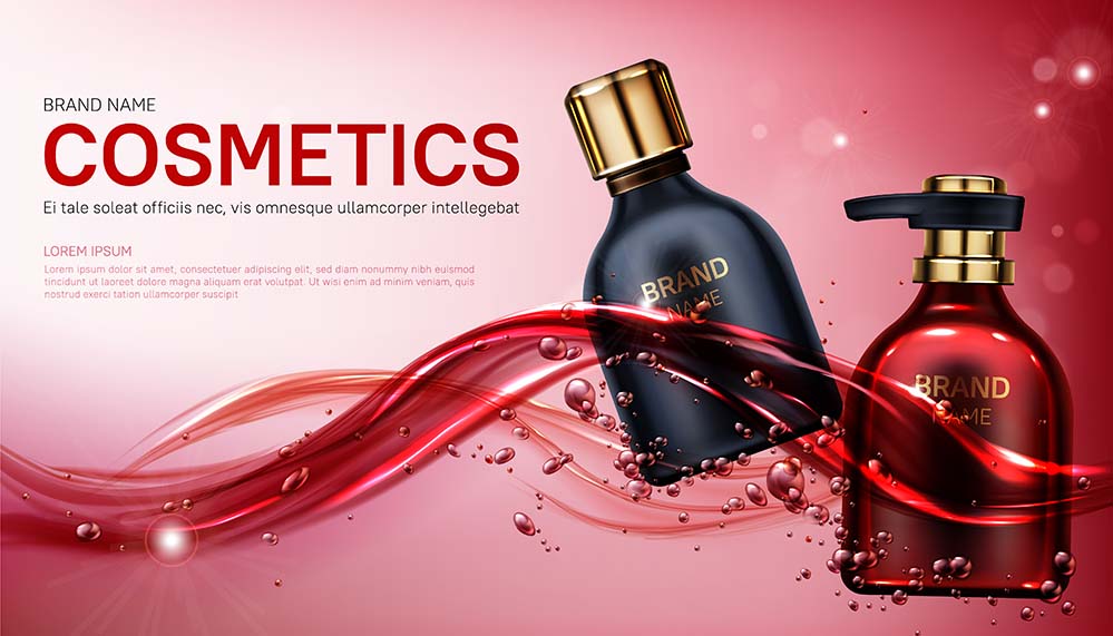 美容产品化妆品瓶海报设计eps源文件