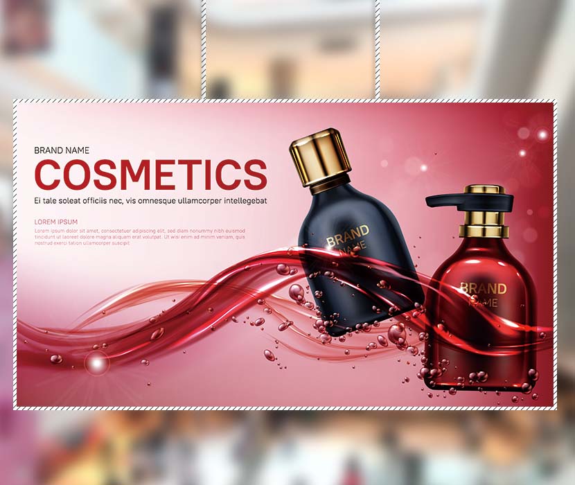美容产品化妆品瓶海报设计eps源文件(图1)