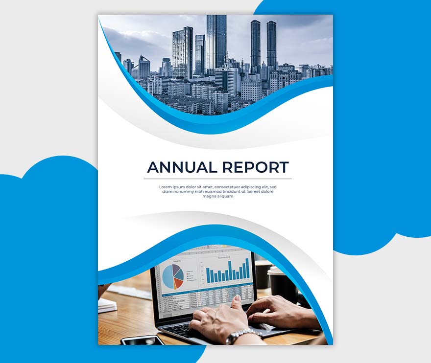 年度报告摘要封面模板abstract-annual-report-template-with-photo