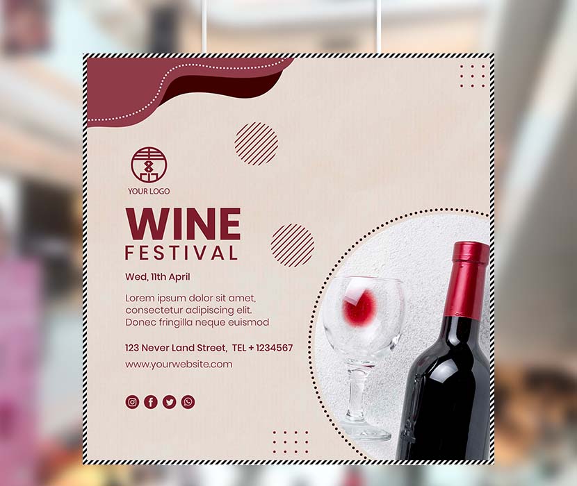 高档品牌红酒橱窗海报设计PSD源文件