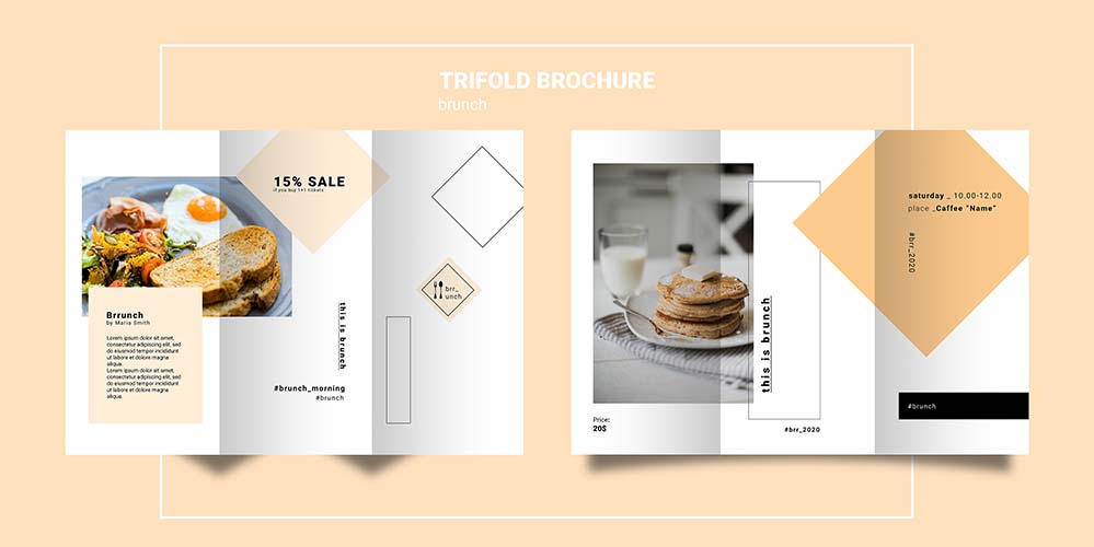 早午餐三折小册子模板brunch-trifold-brochure-template