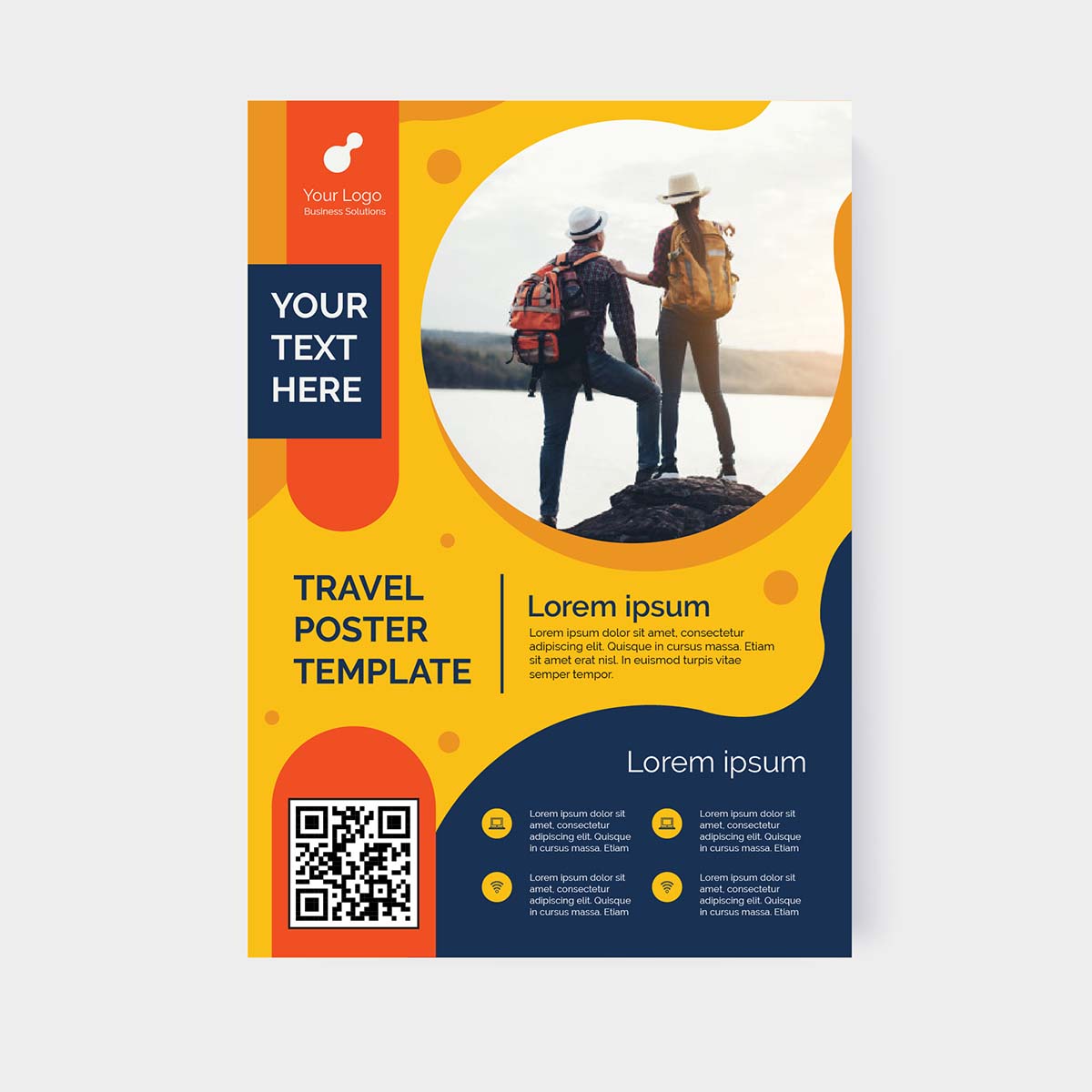 旅行舍旅游传单模板设计源文件travel-flyer-template-with-photo