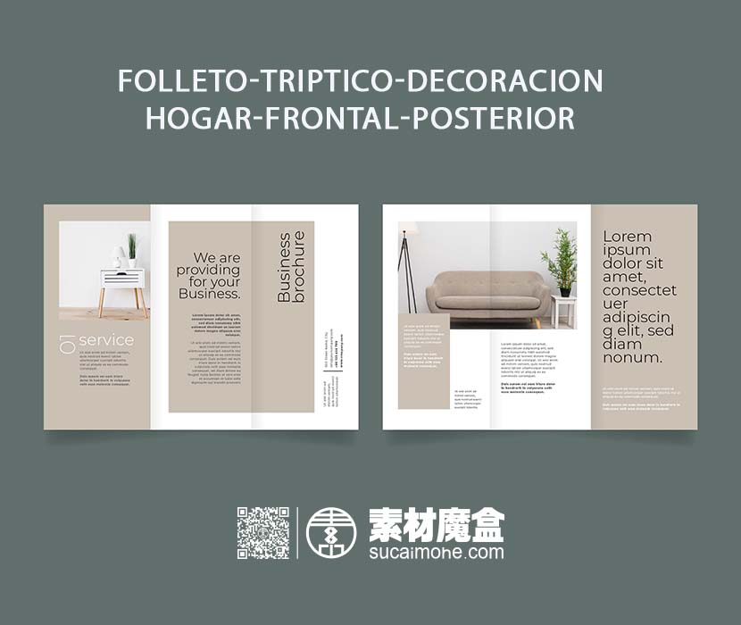 家具欧式三折页单页设计ai源文件folleto-triptico-decoracion-hogar-frontal-posterior