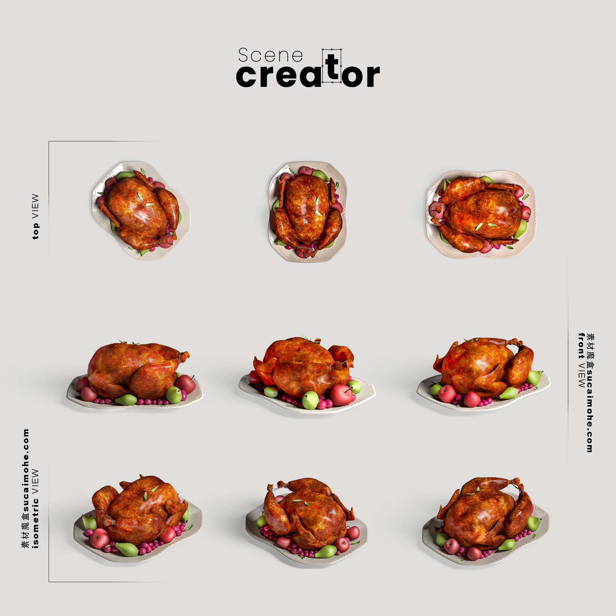 感恩节安排与烤火鸡Psd源文件thanksgiving-arrangement-with-roasted-turkey