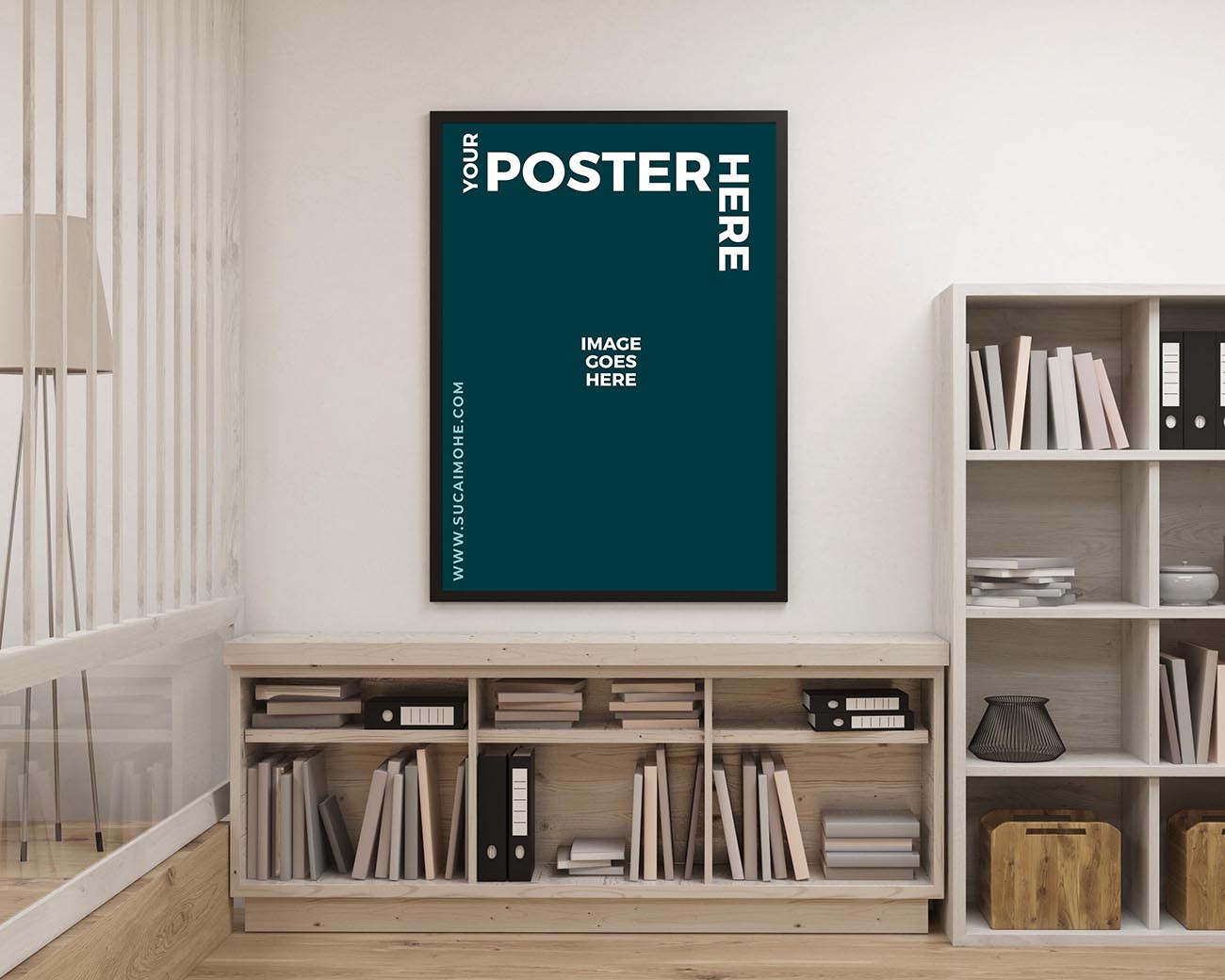 设计师设计的创意室内软装海报样机PSD源文件Creative Interior Poster Mockup For Designers