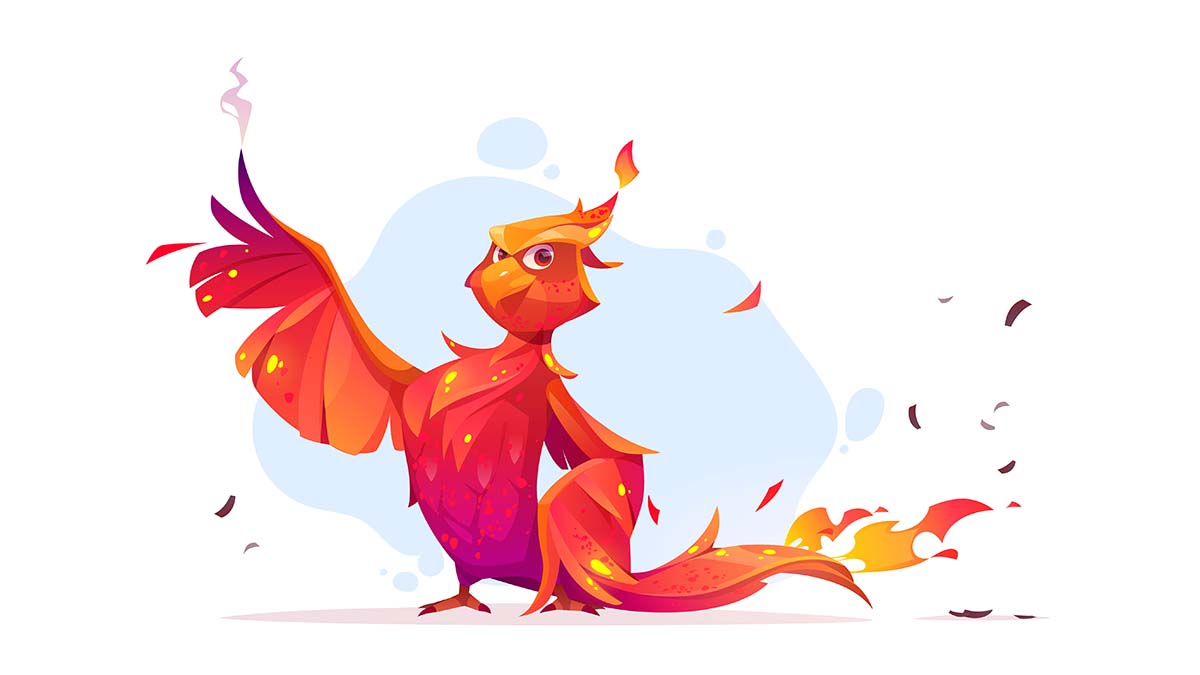 菲尼克斯火鸟卡通造型phoenix-fenix-fire-bird-cartoon-character