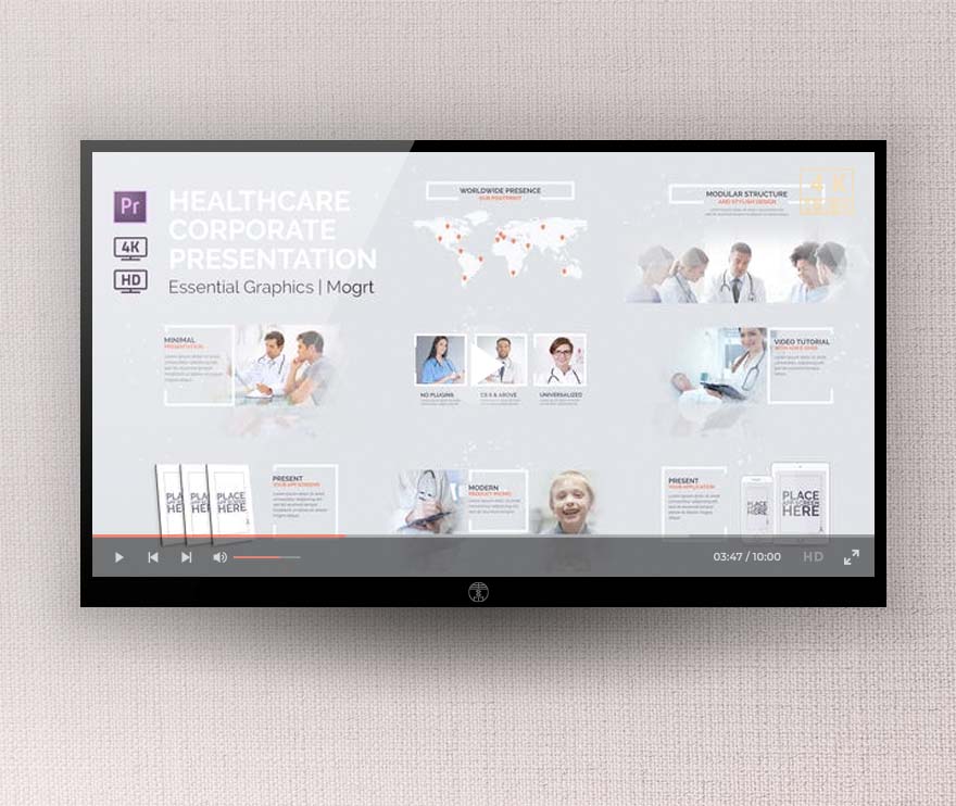 Premiere模板-现代医疗保健美容公司企业图文展示介绍栏目包装 Healthcare Corporate Presentation