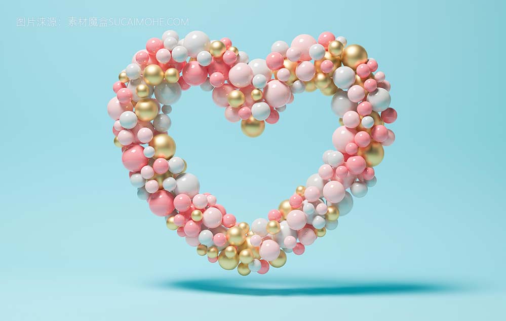 用气球制作的心形