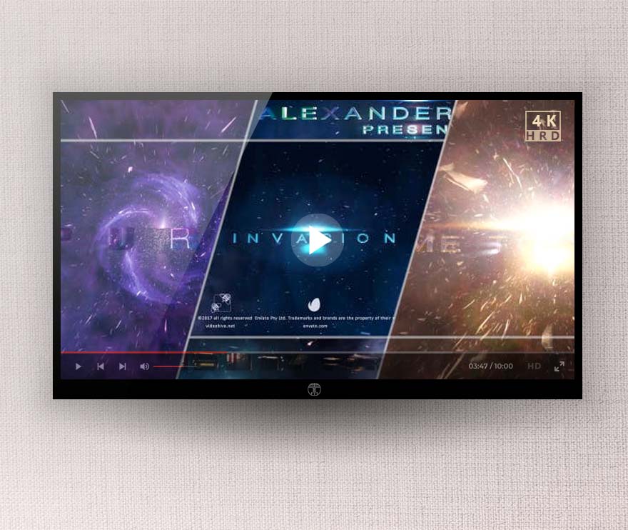 AE模板-大气震撼电影宣传预告片粒子光效标题片头 Invasion Trailer