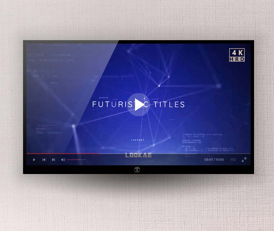 AE模板-未来科技感点线粒子背景文字标题开场动画 Futuristic ti<x>tles
