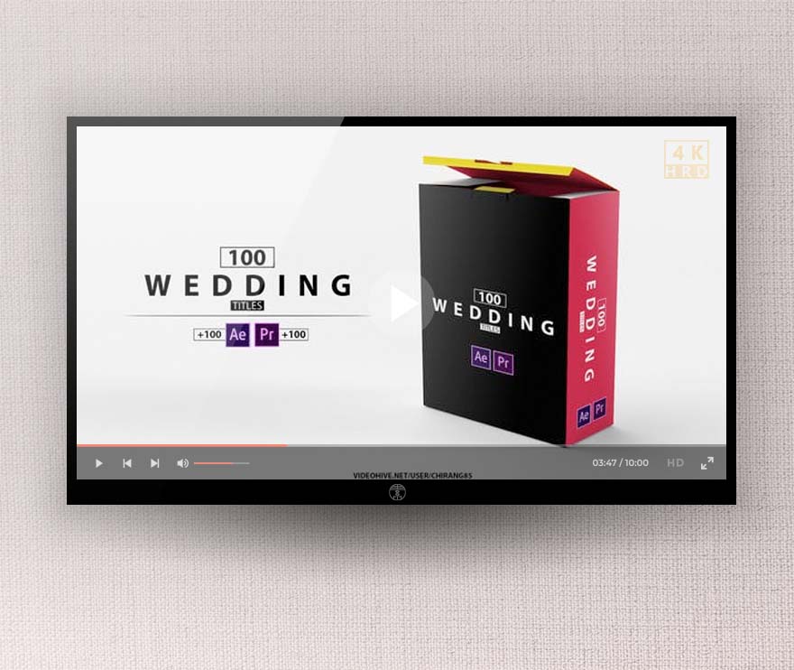 AEPR模板-100个浪漫婚礼文字标题动画Wedding ti<x>tles of Love