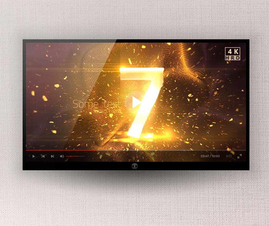AE模板-震撼闪耀金色粒子10秒倒计时开场片头动画 Luxury Countdown 4K
