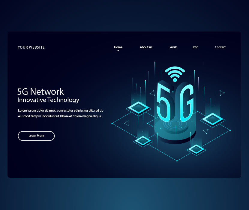 5G未来科技信息网站Banner焦点图UI设计素材