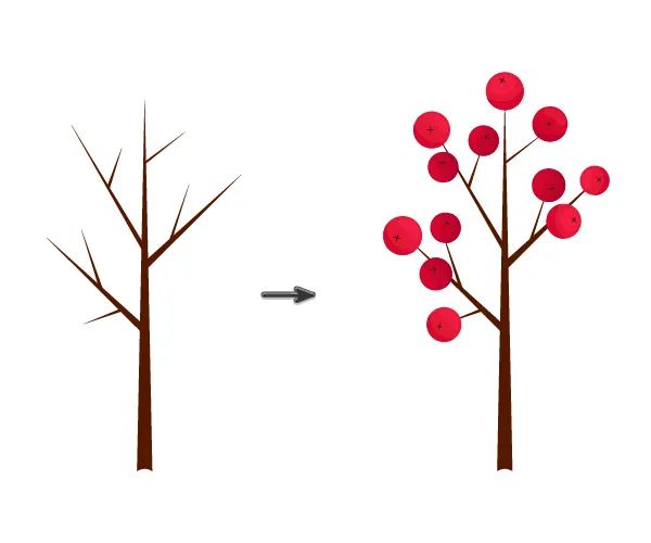 AI绘制的果树小插画(图8)
