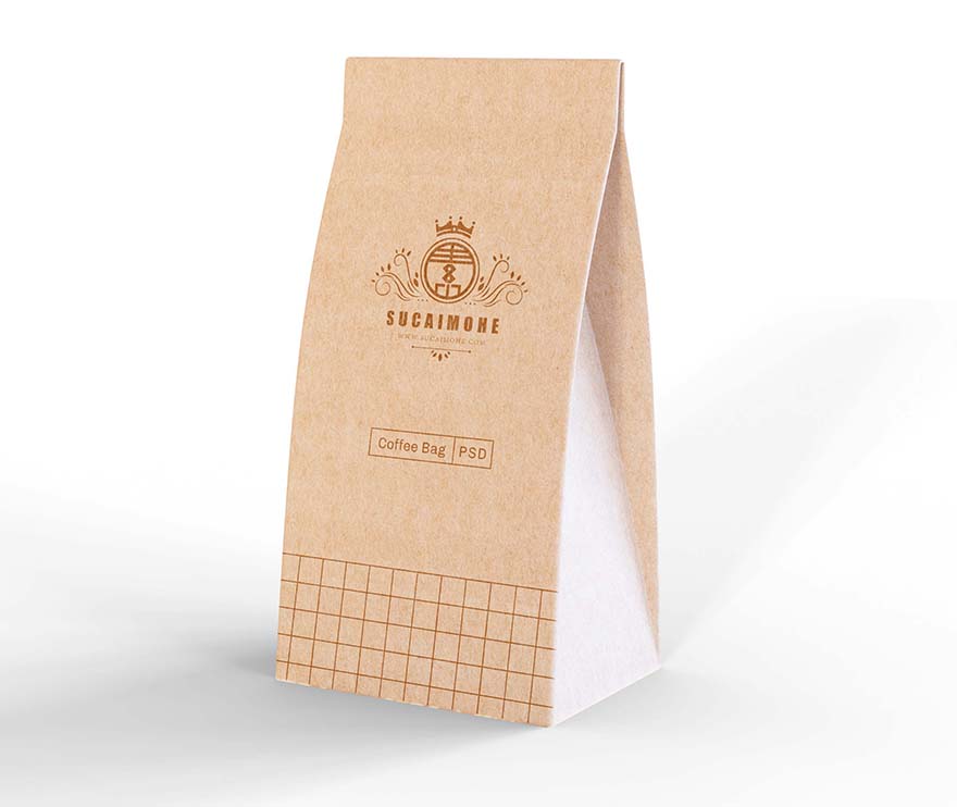 高档纸质咖啡豆包装样机PSD源文件