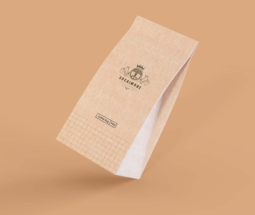 纸质咖啡袋样机PSD源文件paper-coffee-bag-mockup