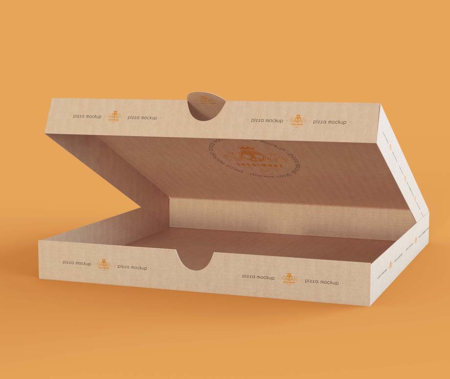   打开披萨盒模样机PSD源文件open-pizza-box-mockup