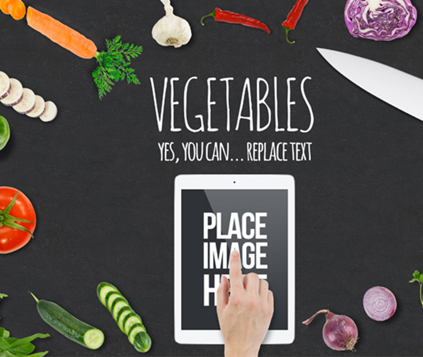 蔬菜食物平板样机PSD源文件