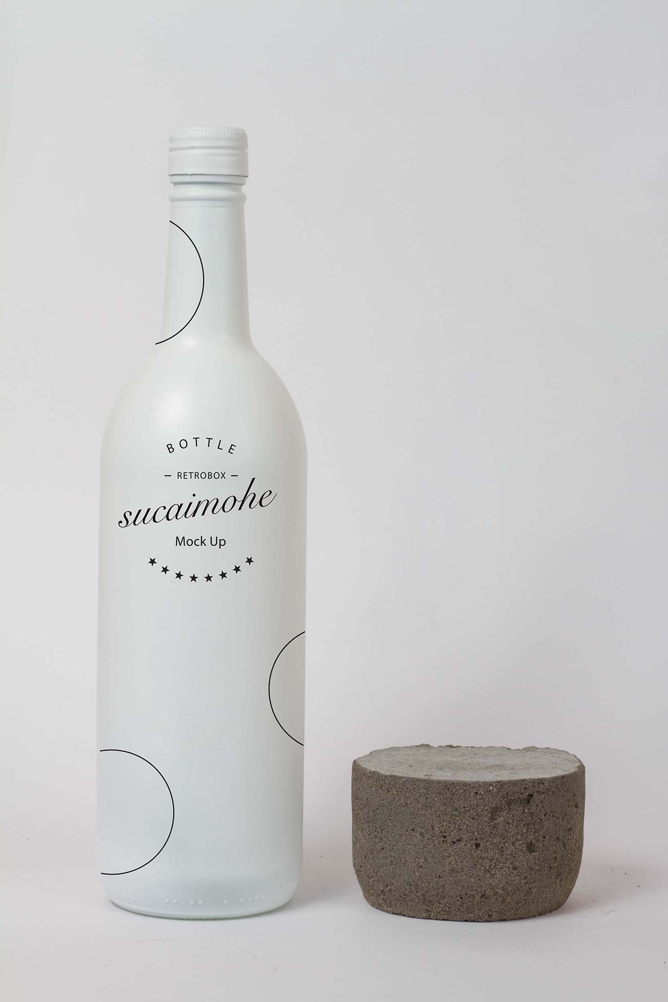 白色铝质饮料瓶外观设计样机PSD源文件