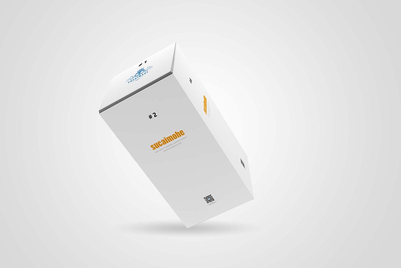 倾斜的纸盒包装样机PSD源文件