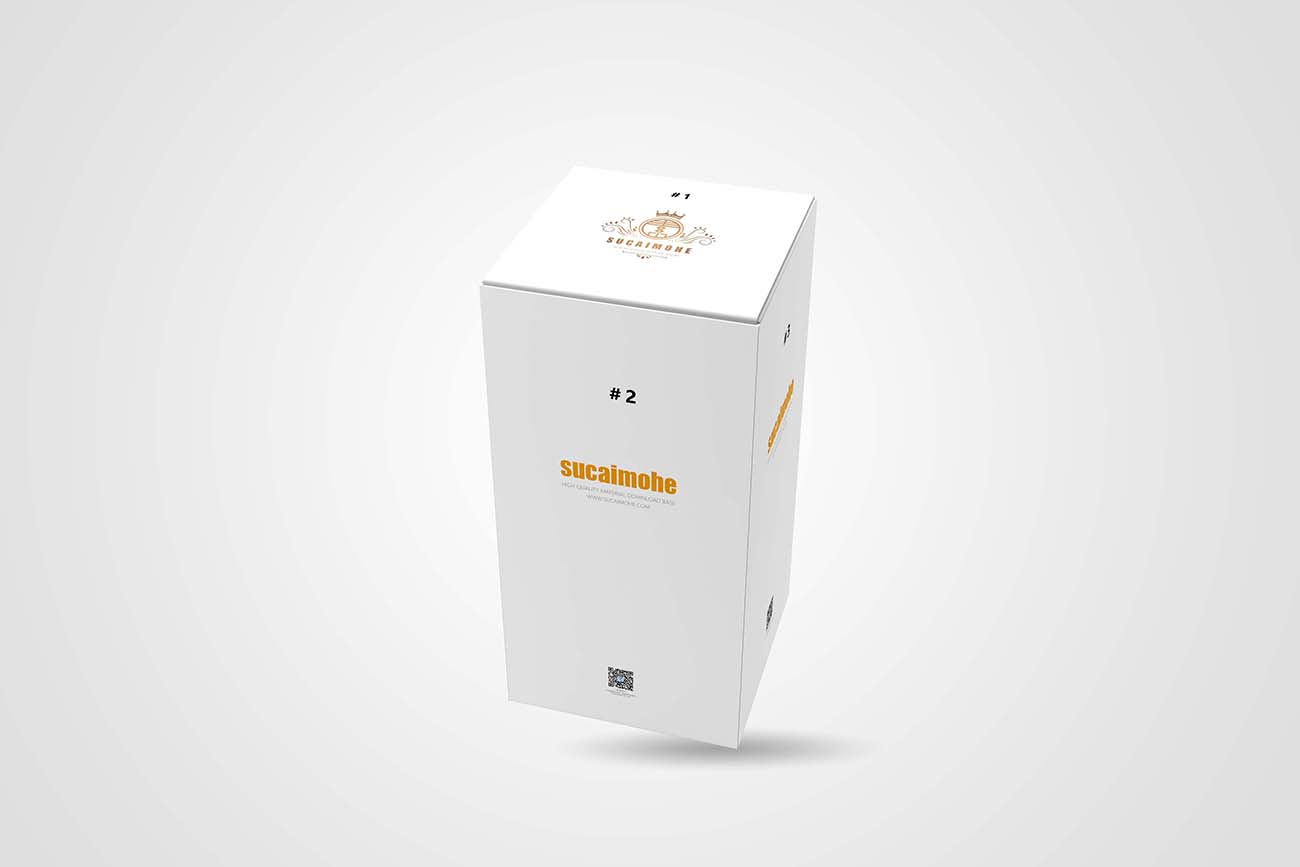 简洁清新的纸盒包装样机psd源文件