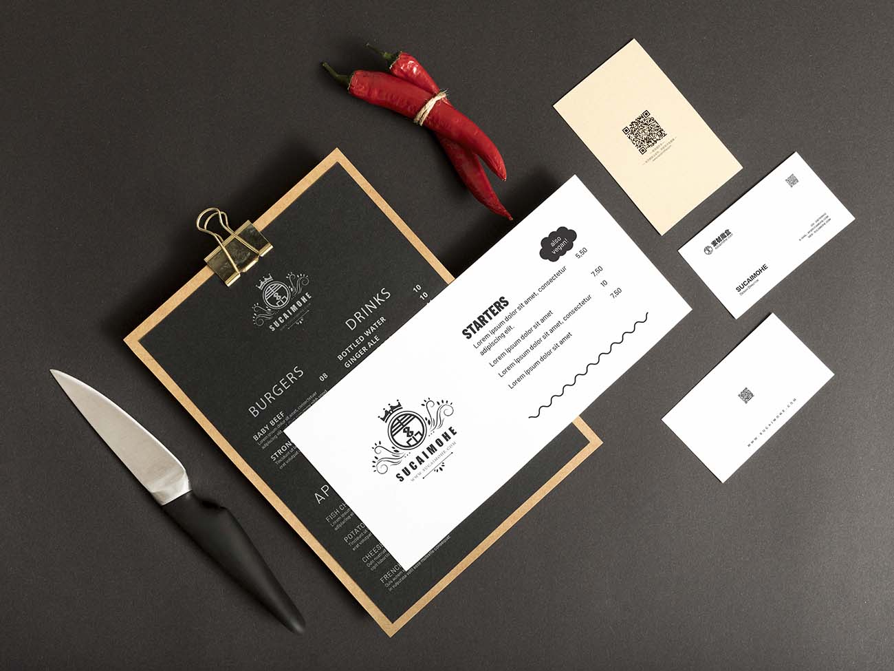 食物菜单概念样机Psd源文件food-menu-concept-mock-up