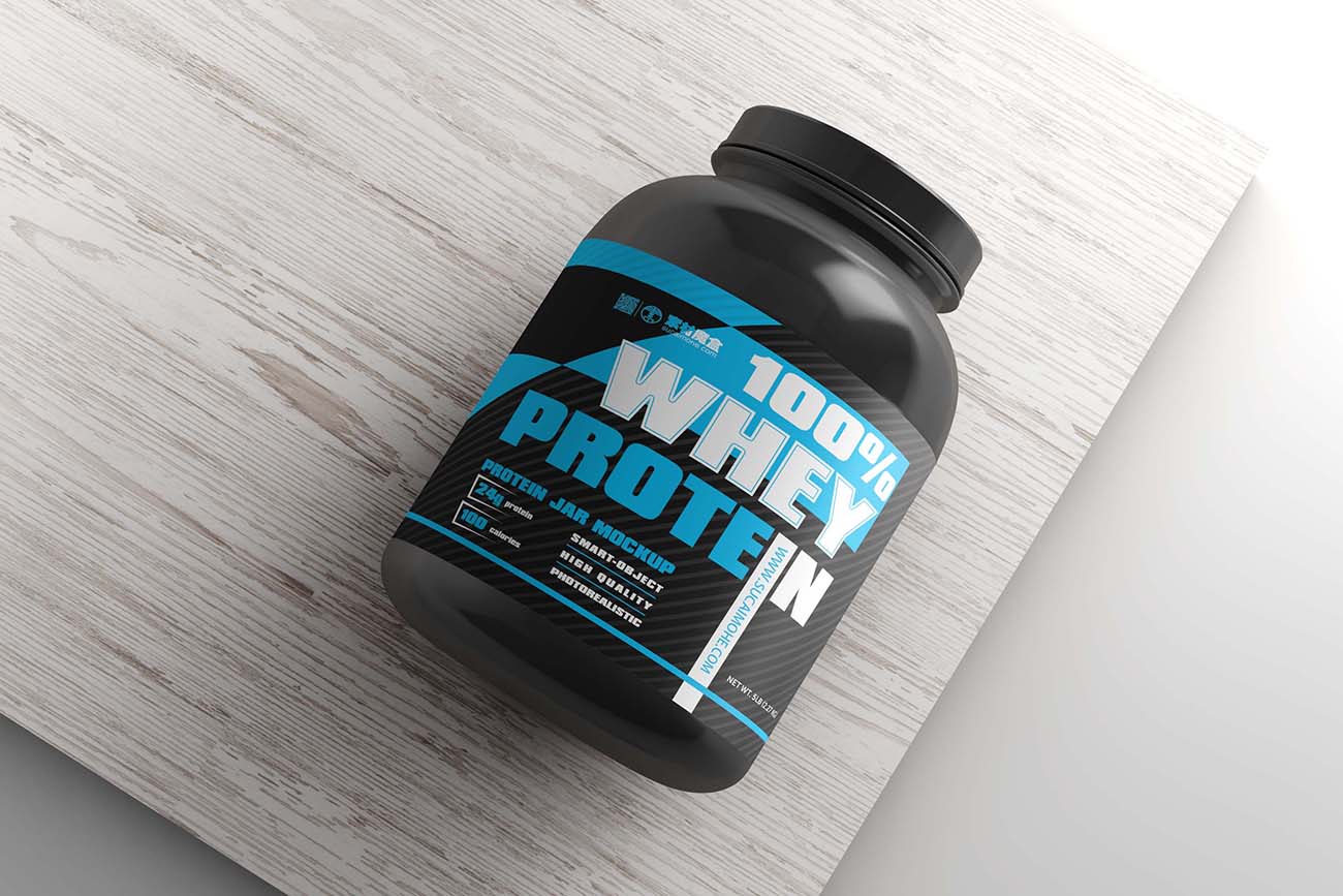 一瓶健身蛋白质保健药PSD源文件protein_jar_mockup_05