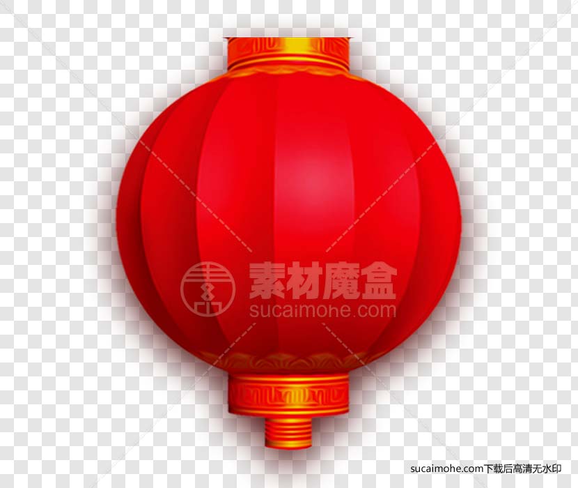元宵中秋新年大红灯笼免抠PNG元素含PSD文件