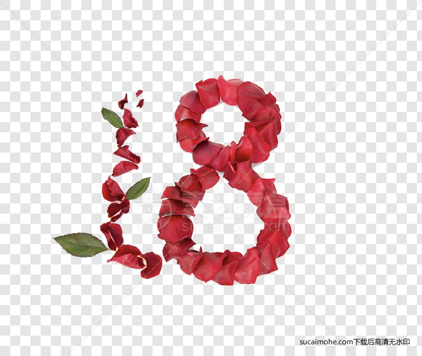 38三八女人节花朵免抠PNG元素