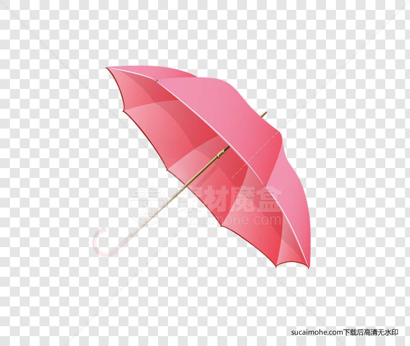 红伞卡通雨伞遮阳伞免抠png元素