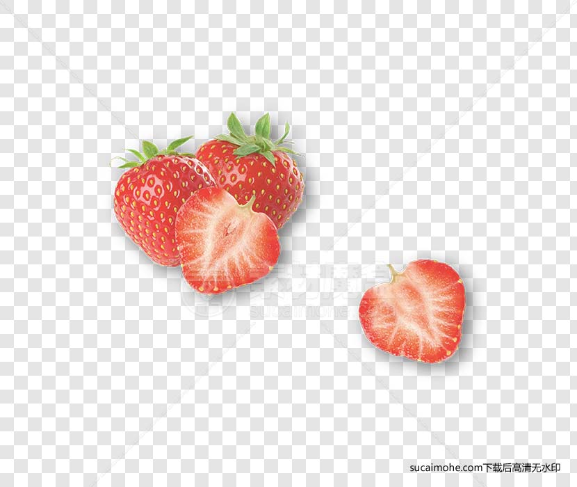 草莓Strawberry免抠png元素（含PSD文件）