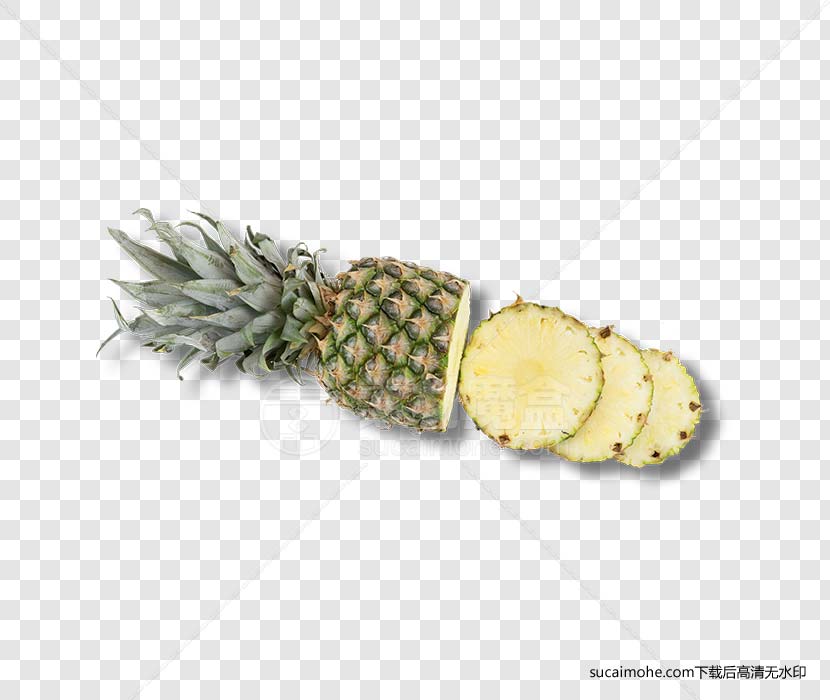 切开的玻璃Pineapple免抠png元素（含PSD文件）