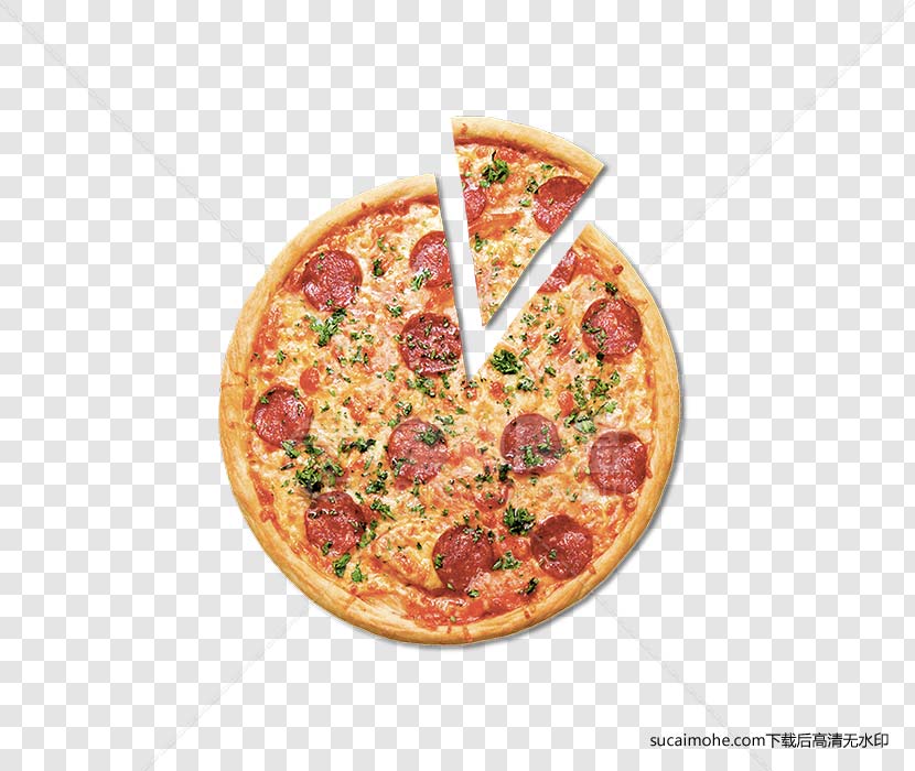 切开的火腿披萨免抠png元素（含PSD文件）Pizza_Slice