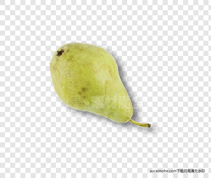 完整的绿色梨Pear免抠png（含PSD文件）