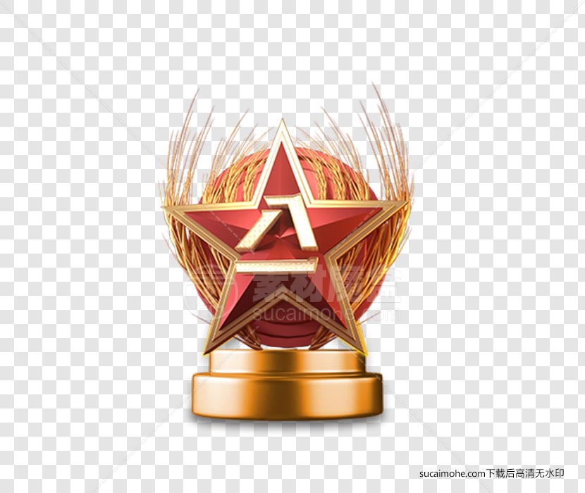 八一建军五角星将被PNG元素（含PSD源文件）