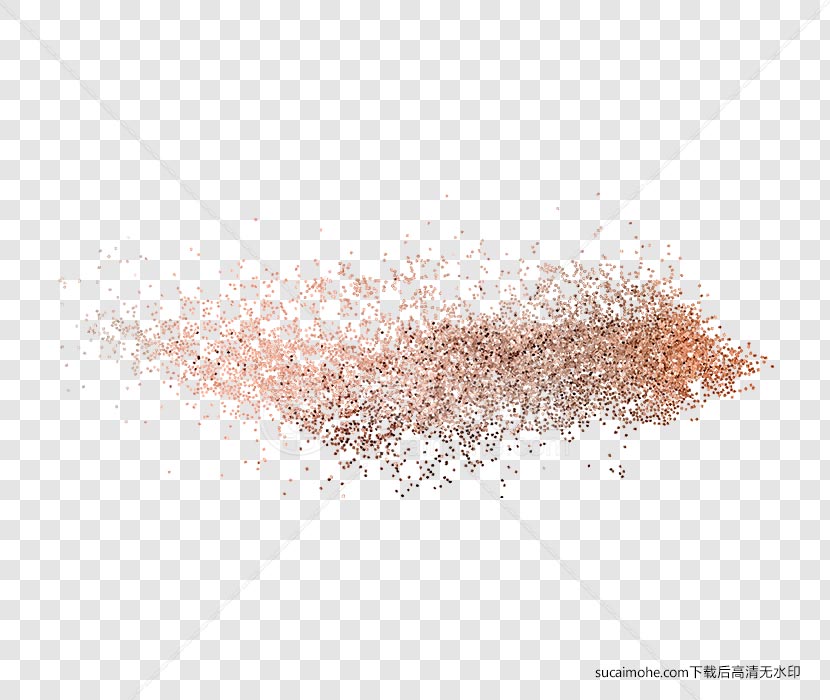尘土飞扬的铜粒子图案背景透明免抠png元素