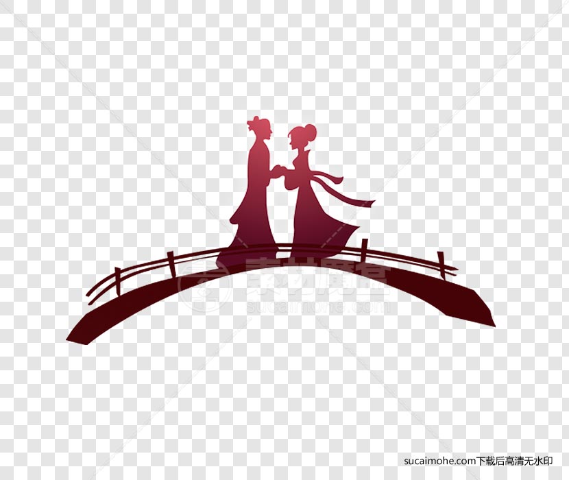 牛郎织女鹊桥会免抠png元素（含PSD文件）