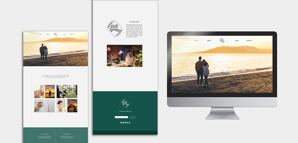 婚礼婚纱照网站首页设计PSD源文件