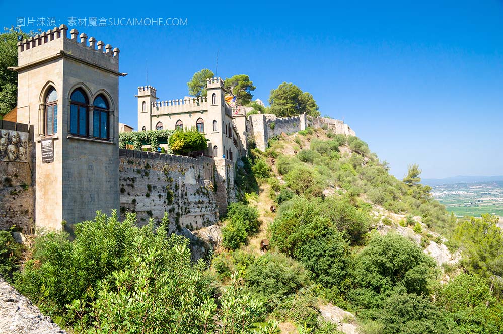 西班牙巴伦西亚 xàtiva 的 Xativa 城堡