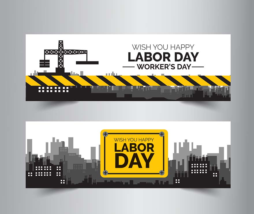 两个五一劳动节Banner焦点图设计two-banners-labor-day-construction